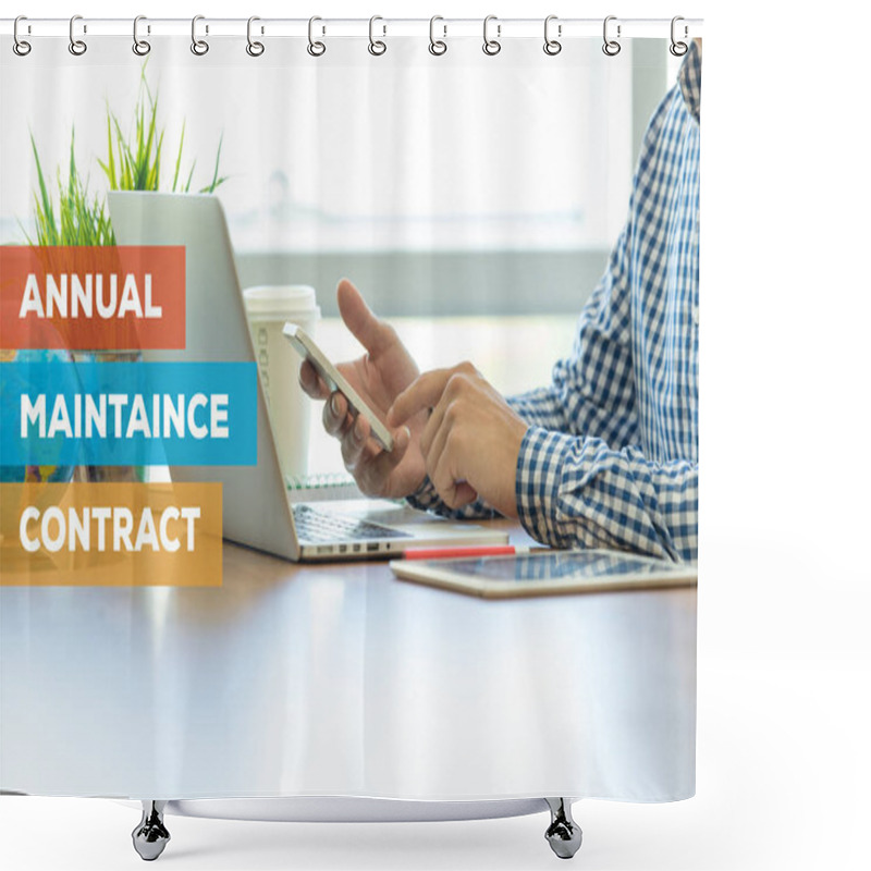 Personality  ANNUAL MAINTAINCE CONTRACT CONCEPT Shower Curtains