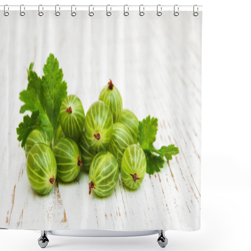 Personality  Gooseberries With Leaves Shower Curtains