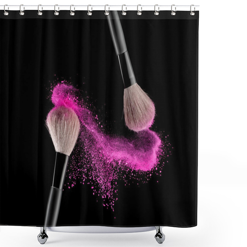 Personality  Brush With Powder Shower Curtains