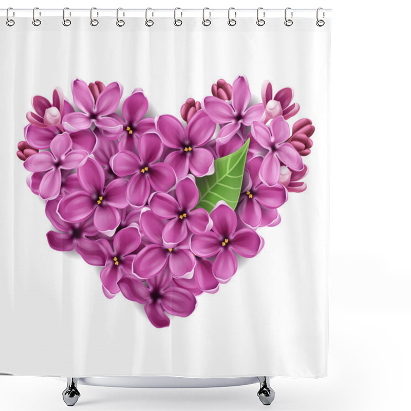 Personality  Heart From Flowers Of A Lilac Shower Curtains