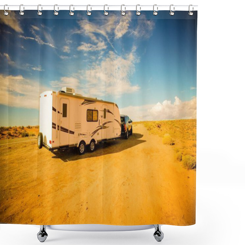 Personality  Travel Trailer Adventures Shower Curtains