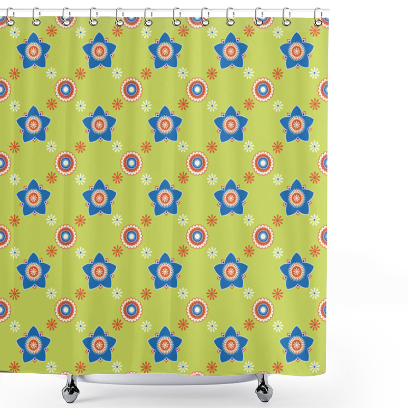 Personality  Seamless Flower Pattern Background Shower Curtains