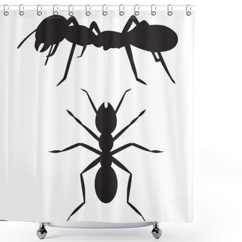 Personality  Illustration Of An Ant Shower Curtains