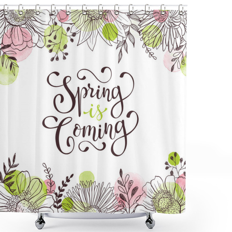 Personality  Spring Time Greeting Card Shower Curtains