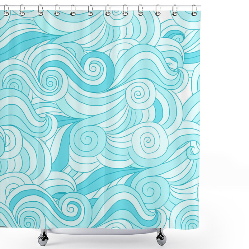 Personality  Abstract Wave Pattern For Your Design Shower Curtains