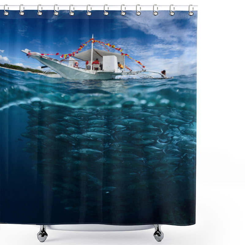 Personality  Fishing Boat Shower Curtains