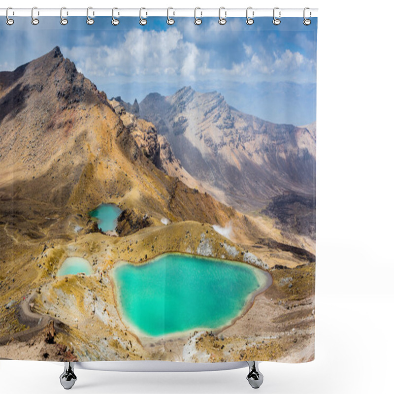 Personality  Emerald Lakes Ib New Zealand Shower Curtains