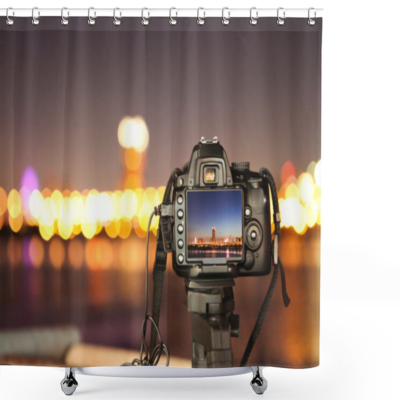 Personality  Digital Cameras And The City Night Shower Curtains