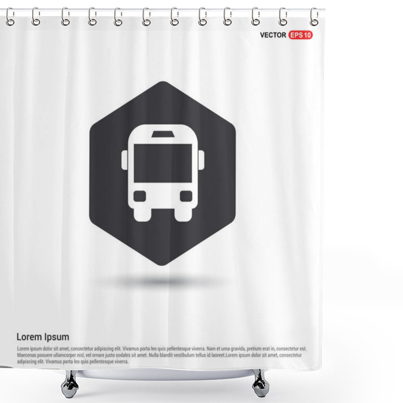 Personality  Passenger Bus Icon Shower Curtains