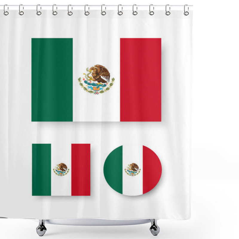 Personality  Mexico Flag Shower Curtains