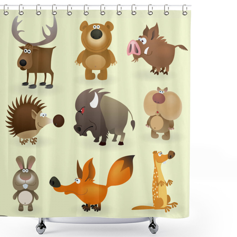 Personality  Wild Animals Set #2 (Forest) Shower Curtains