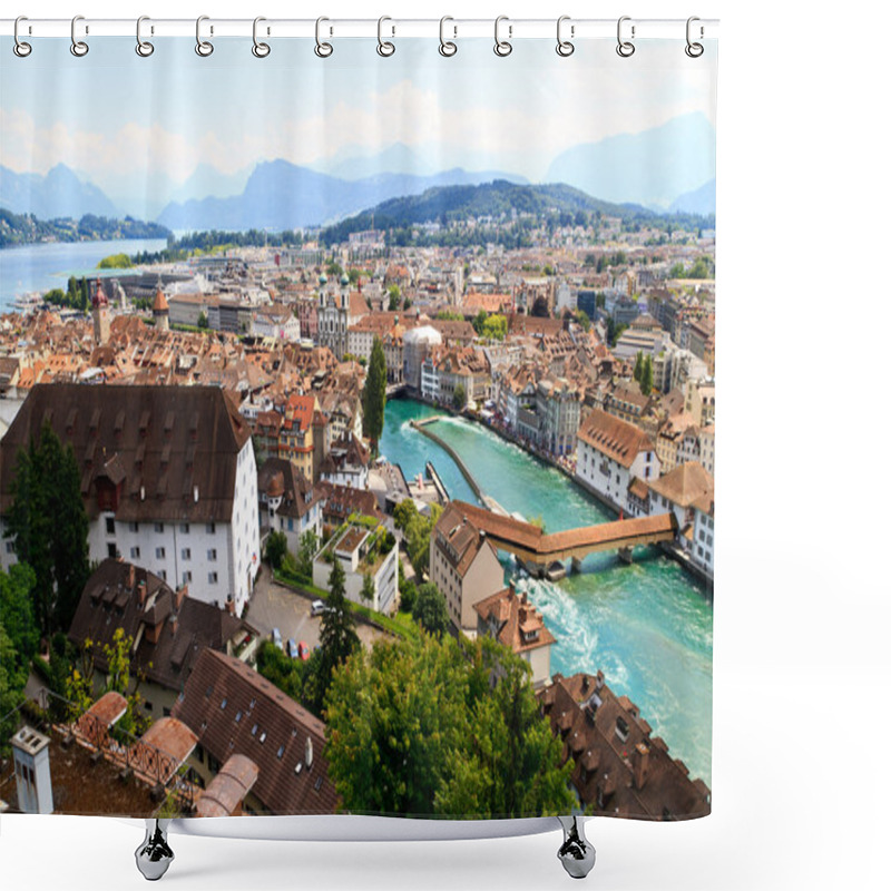 Personality  Luzern City View From City Walls With River Reuss, Switzerland Shower Curtains