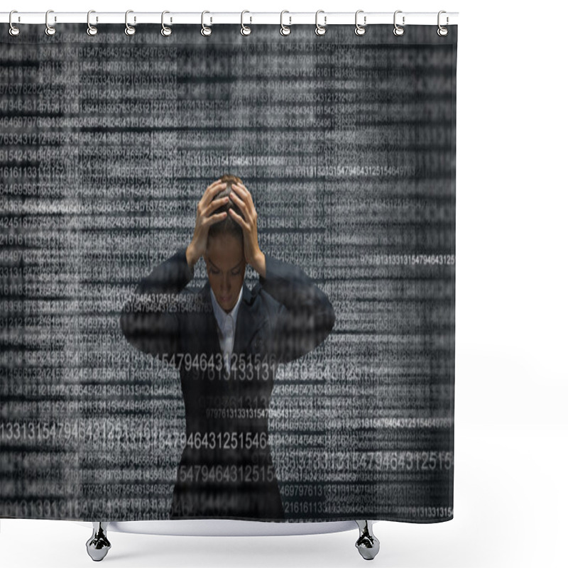 Personality  Troubled Businesswoman Shower Curtains