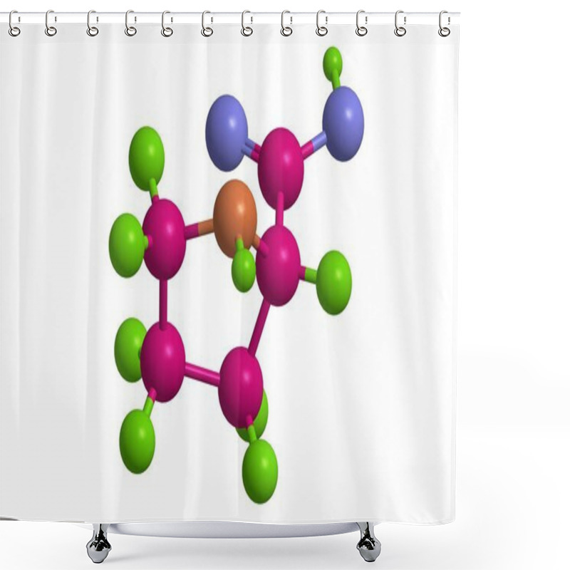 Personality  Molecular Structure Of L - Proline Shower Curtains