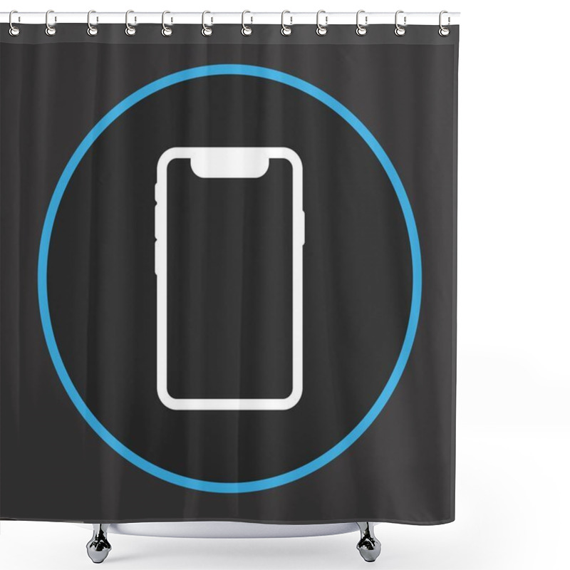 Personality  Mobile Icon For Your Project Shower Curtains