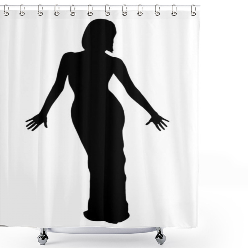 Personality  Dancers Silhouette Shower Curtains