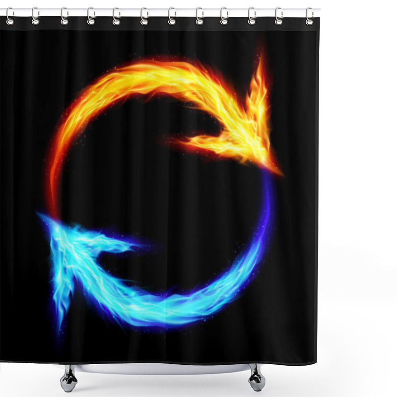 Personality  Fire Circular Arrows Shower Curtains