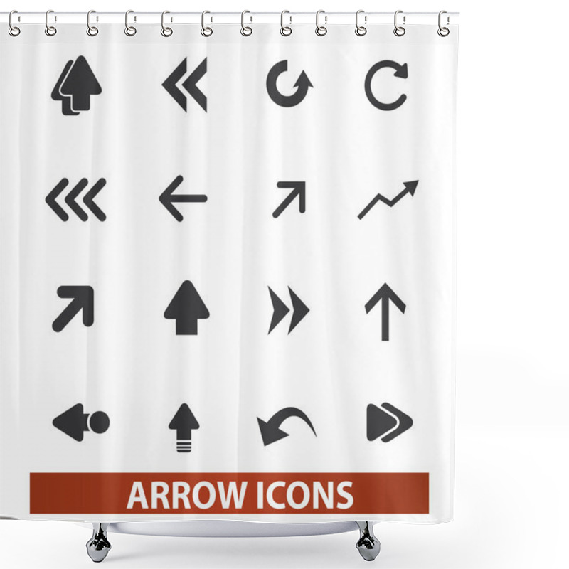 Personality  Arrow Icons, Signs Set, Vector For Web And Mobile Design Shower Curtains