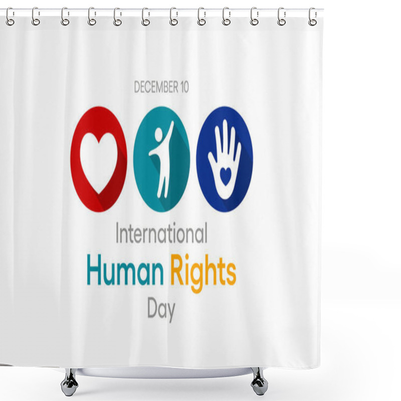 Personality  Vector Illustration On The Theme Of International Human Rights Day Observed Each Year On December 10th Across The Globe. Shower Curtains