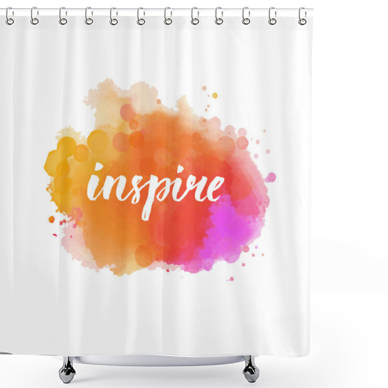 Personality  Inspire. Calligraphy Word Handwritten Shower Curtains