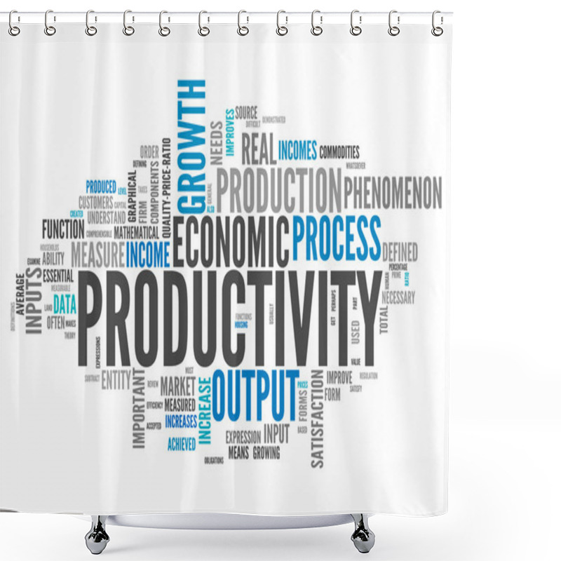 Personality  Word Cloud Productivity Shower Curtains