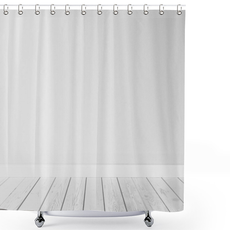 Personality  White Concrete Wall Shower Curtains