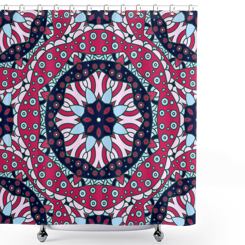 Personality  Seamless  Vector  Background With Mandala. Shower Curtains