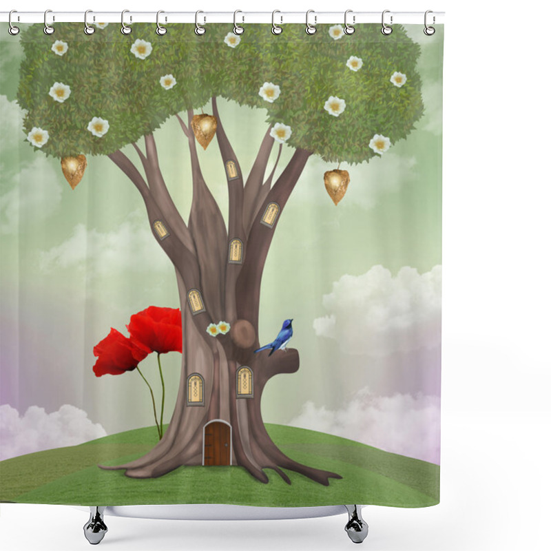 Personality  Summer House Shower Curtains