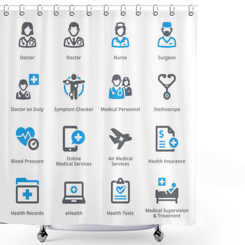 Personality  Medical & Health Care Icons Set 2 - Services | Sympa Series Shower Curtains