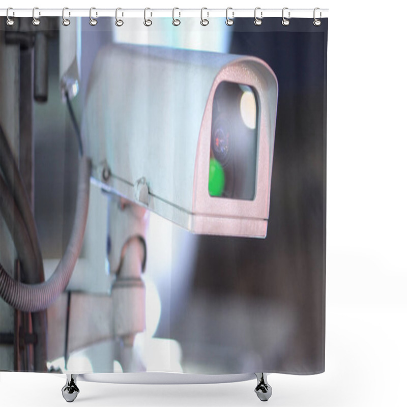 Personality  CCTV Camera And Lens Shower Curtains