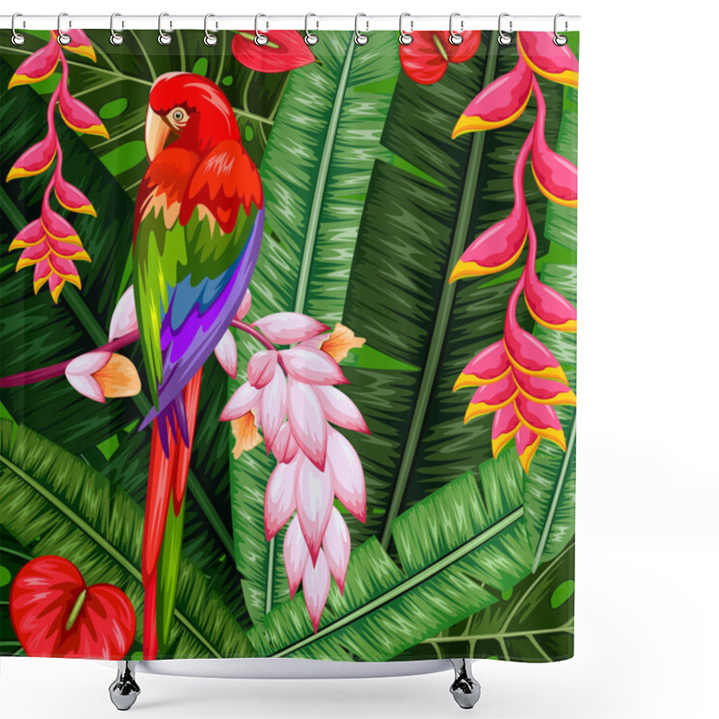 Personality  Exotic Tropical Background Shower Curtains