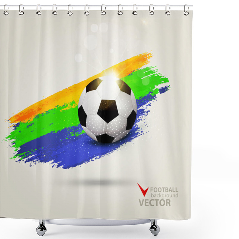 Personality  Vector Background On The Football Theme Shower Curtains