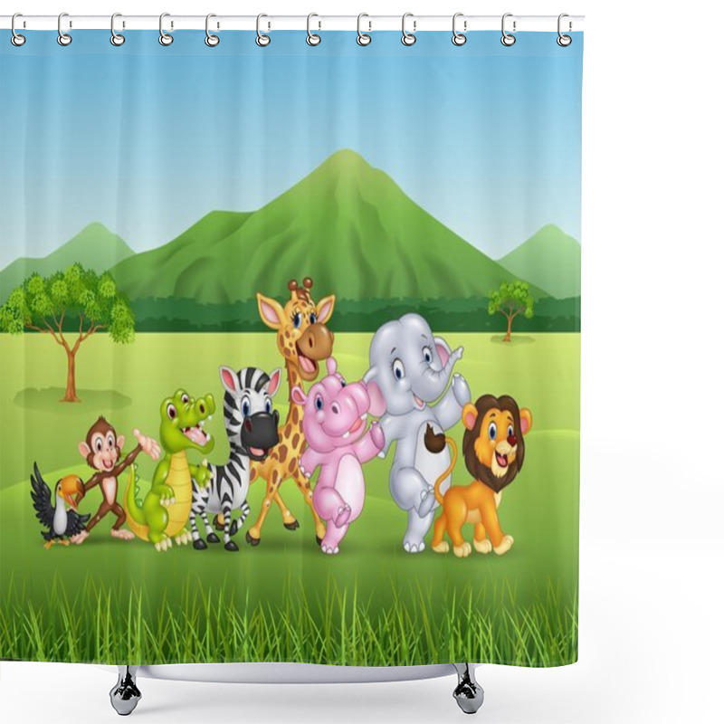 Personality  Wild Animal Cartoon Shower Curtains