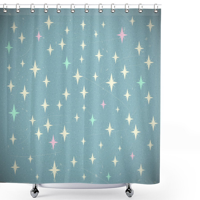 Personality  Retro Starry Background Shower Curtains