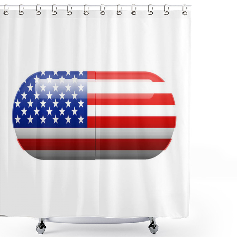 Personality  American Pill Shower Curtains