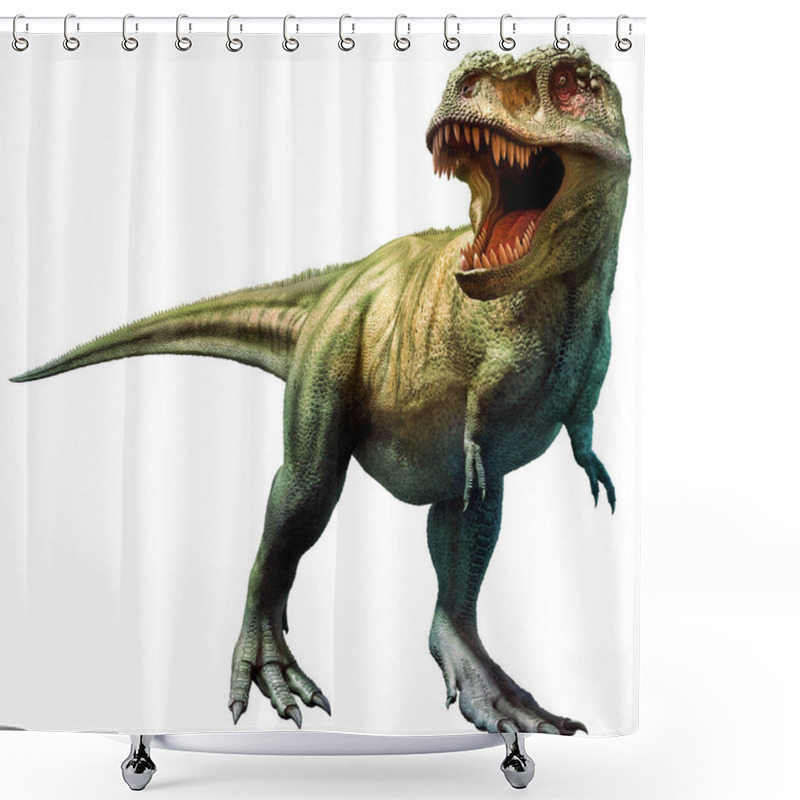 Personality  Tyrannosaurus Rex Dinosaur From The Cretaceous Era 3D Illustration Shower Curtains