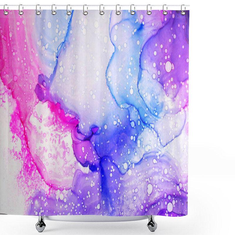 Personality  Part Of Original Alcohol Ink Painting Shower Curtains