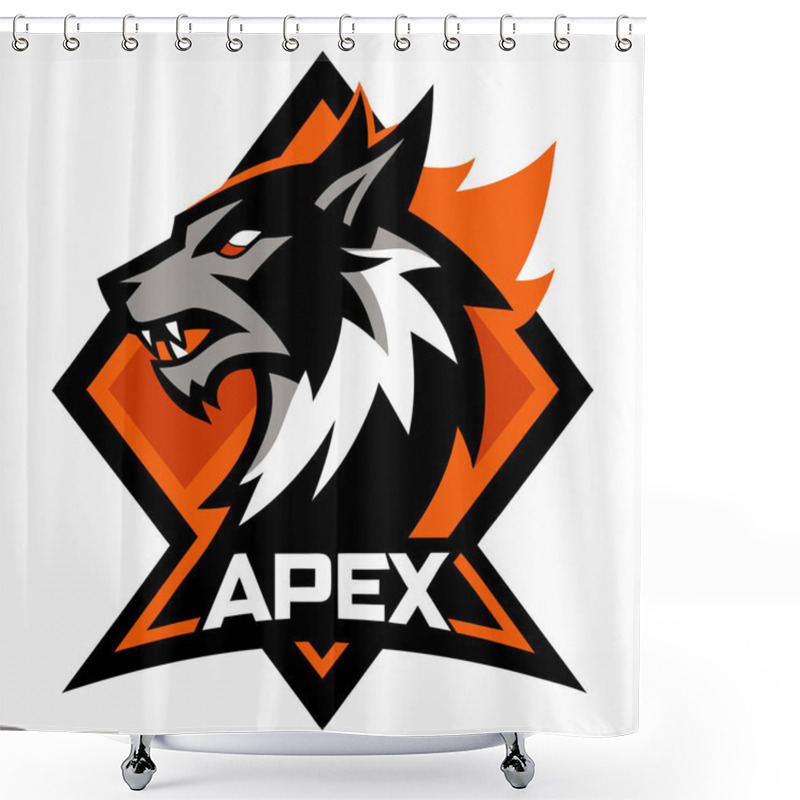 Personality  Apex Predator Logo Design Fierce Lion Emblem With Bold Typography Shower Curtains