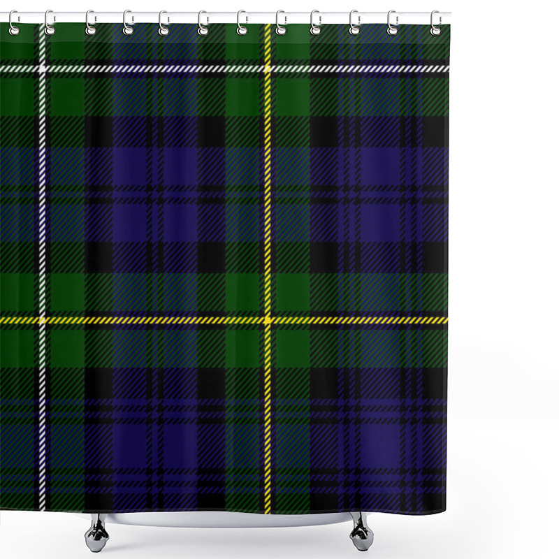 Personality  Scottish Plaid In Green, Black, Blue. Campbell Of Argyll Tartan  Shower Curtains