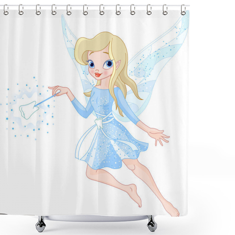 Personality  Tooth Fairy With Magic Wand Shower Curtains