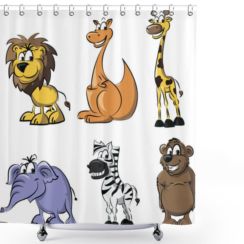 Personality  Cartoon Animals Shower Curtains