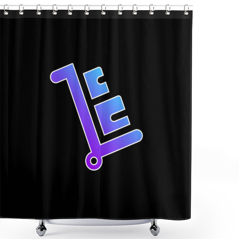 Personality  Box Blue Gradient Vector Icon Shower Curtains