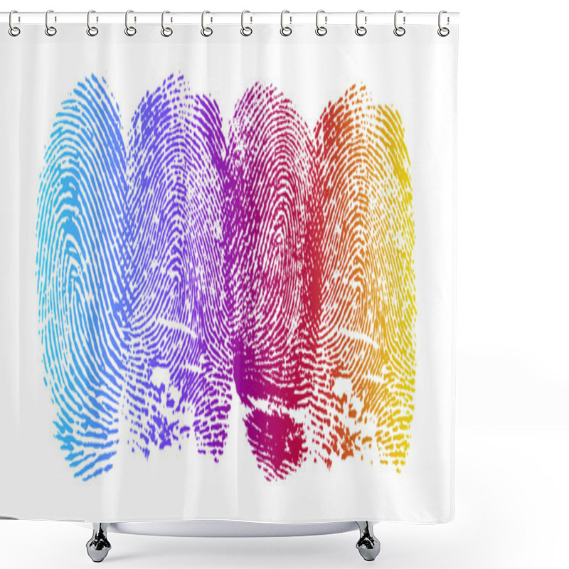 Personality  Finger Prints Shower Curtains