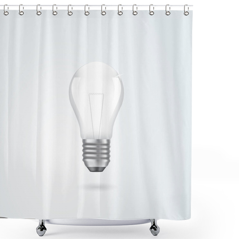 Personality  Light Bulb. Vector Illustration. Shower Curtains