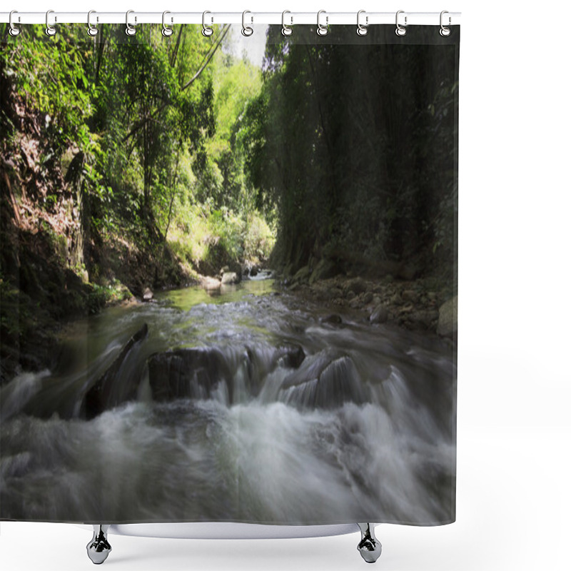 Personality  River In A Rainforest At Borneo, Sabah, Malaysia Shower Curtains