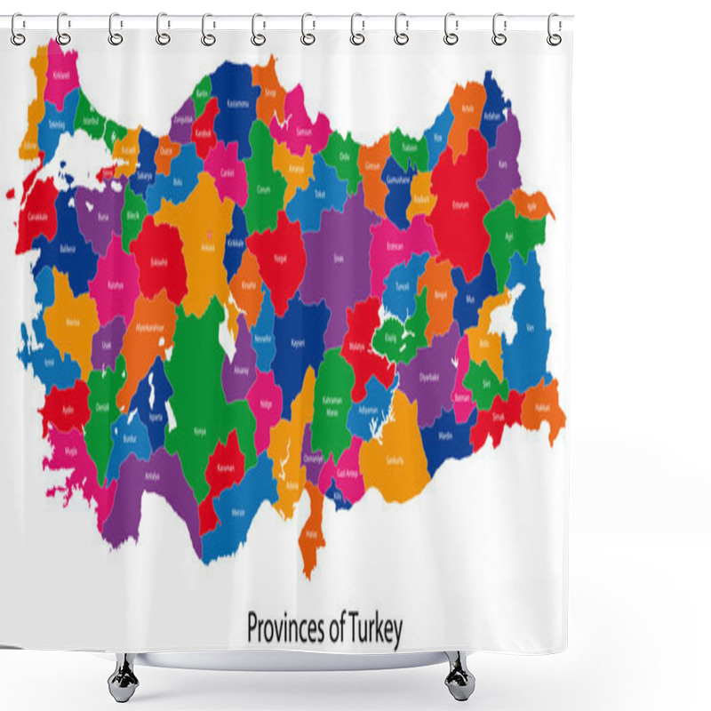 Personality  Turkey Map Shower Curtains