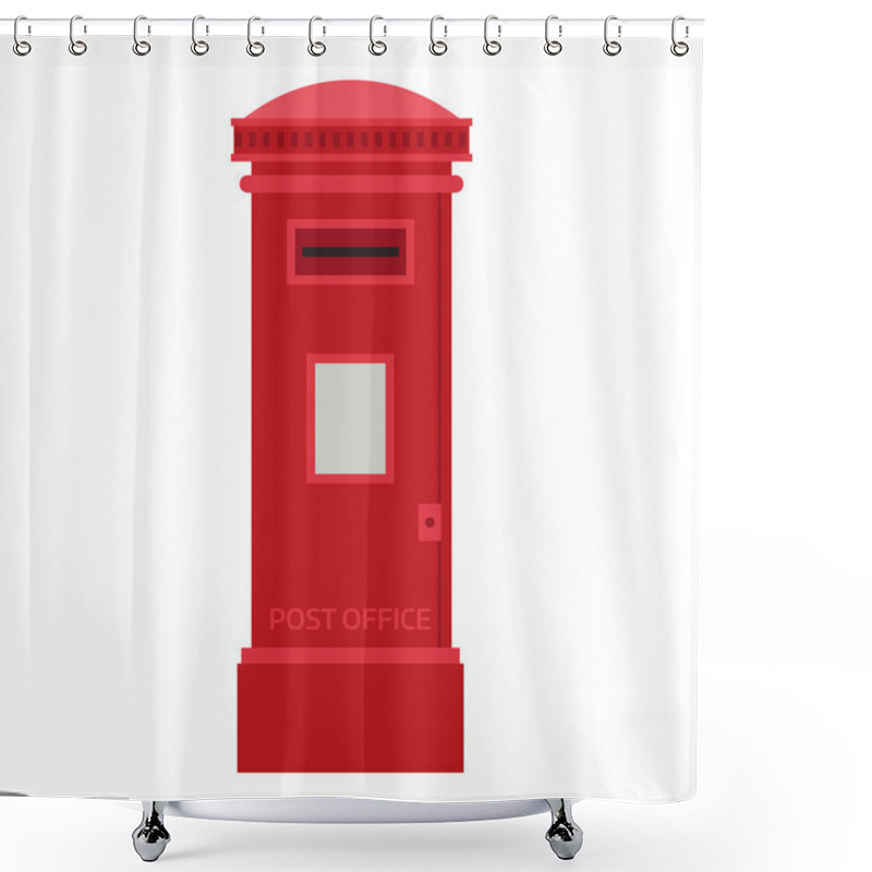 Personality  Post Mail Box Vector Isolated Shower Curtains