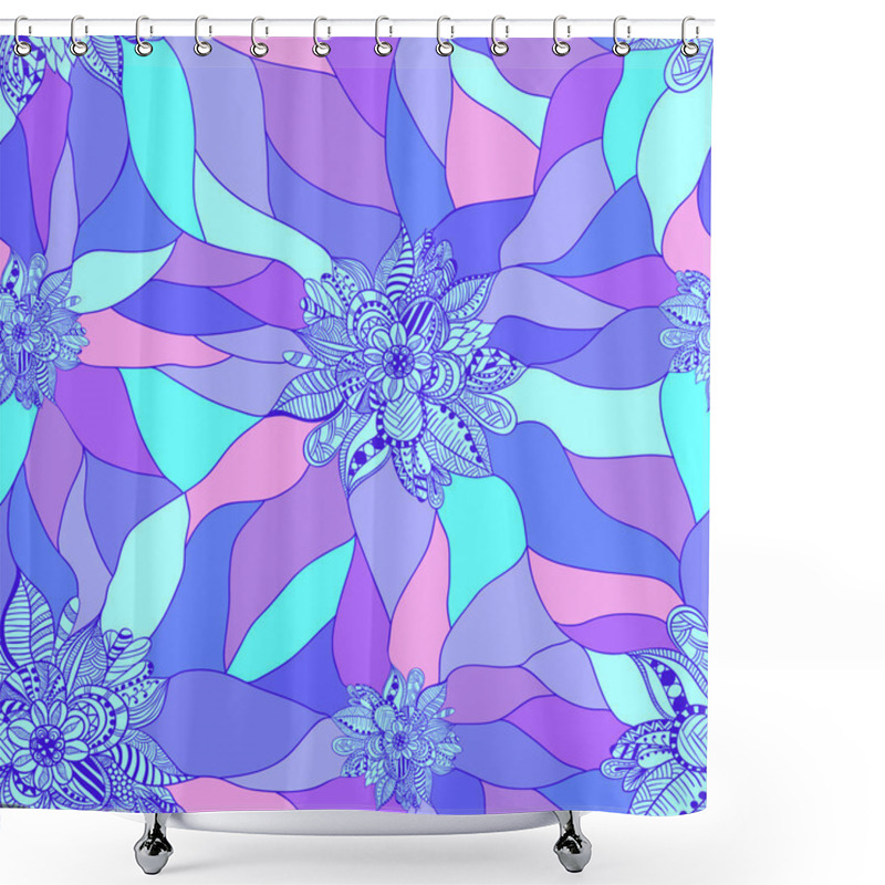 Personality  Seamless Pattern With Doodle Elements Shower Curtains