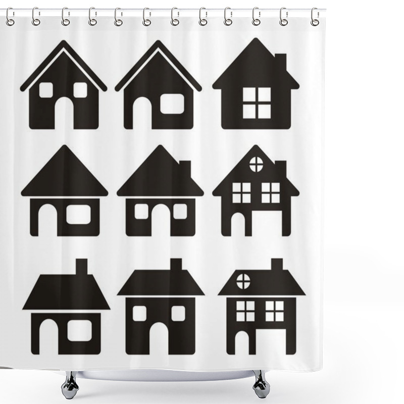 Personality  Home Icons Shower Curtains