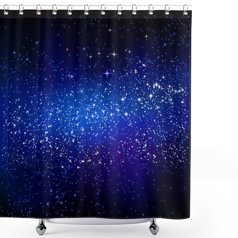 Personality  Outer Space Starry Design Shower Curtains